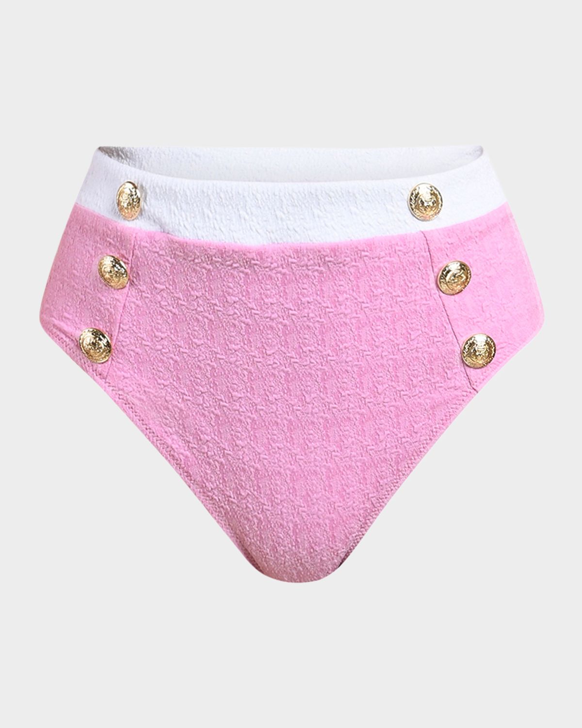 L 'Agence Vanessa Colorblock Chic High-Waist Bikini Bottoms