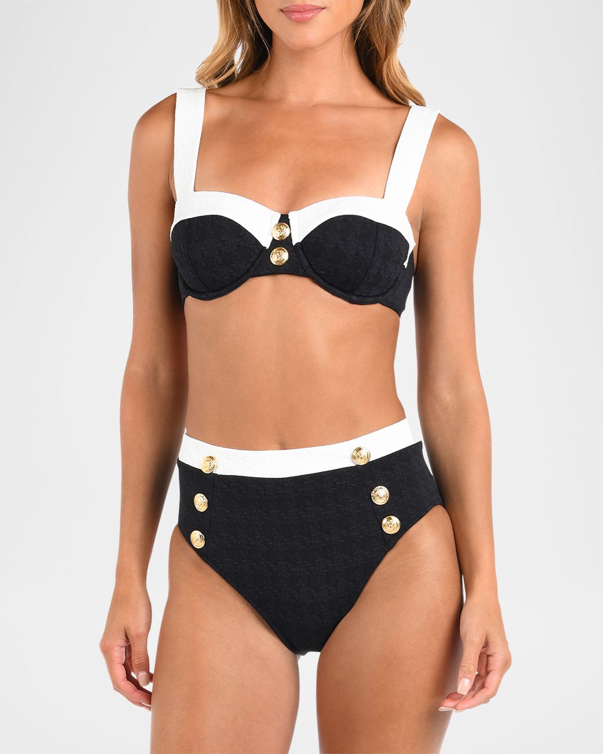 L 'Agence Alexandria Colorblock Chic Bikini Top
