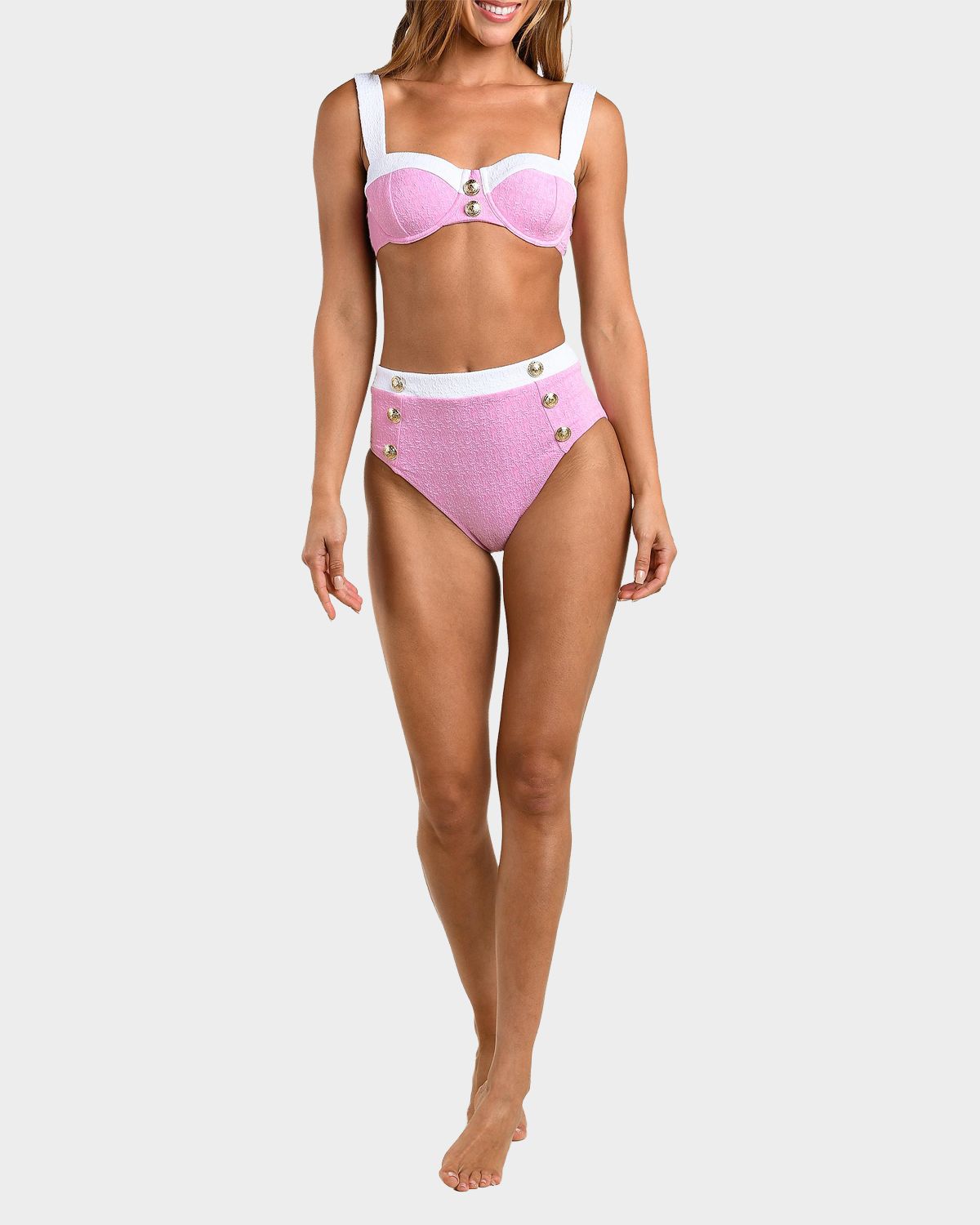 L 'Agence Alexandria Colorblock Chic Bikini Top