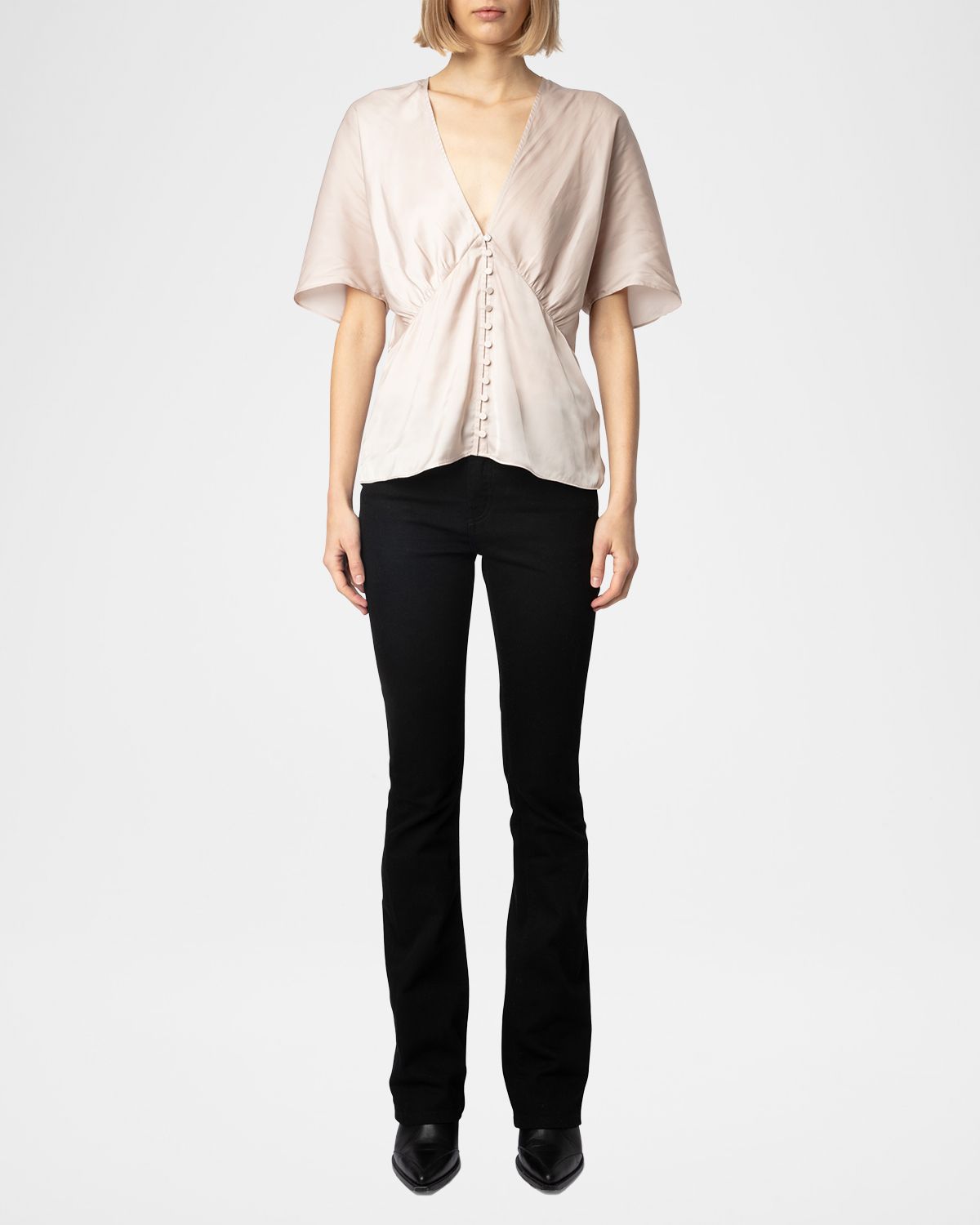Zadig & Voltaire Thodri Satin Button-Front Blouse | Thumbnail 5 Zadig & Voltaire Thodri Satin Button-Front Blouse | Thumbnail 5