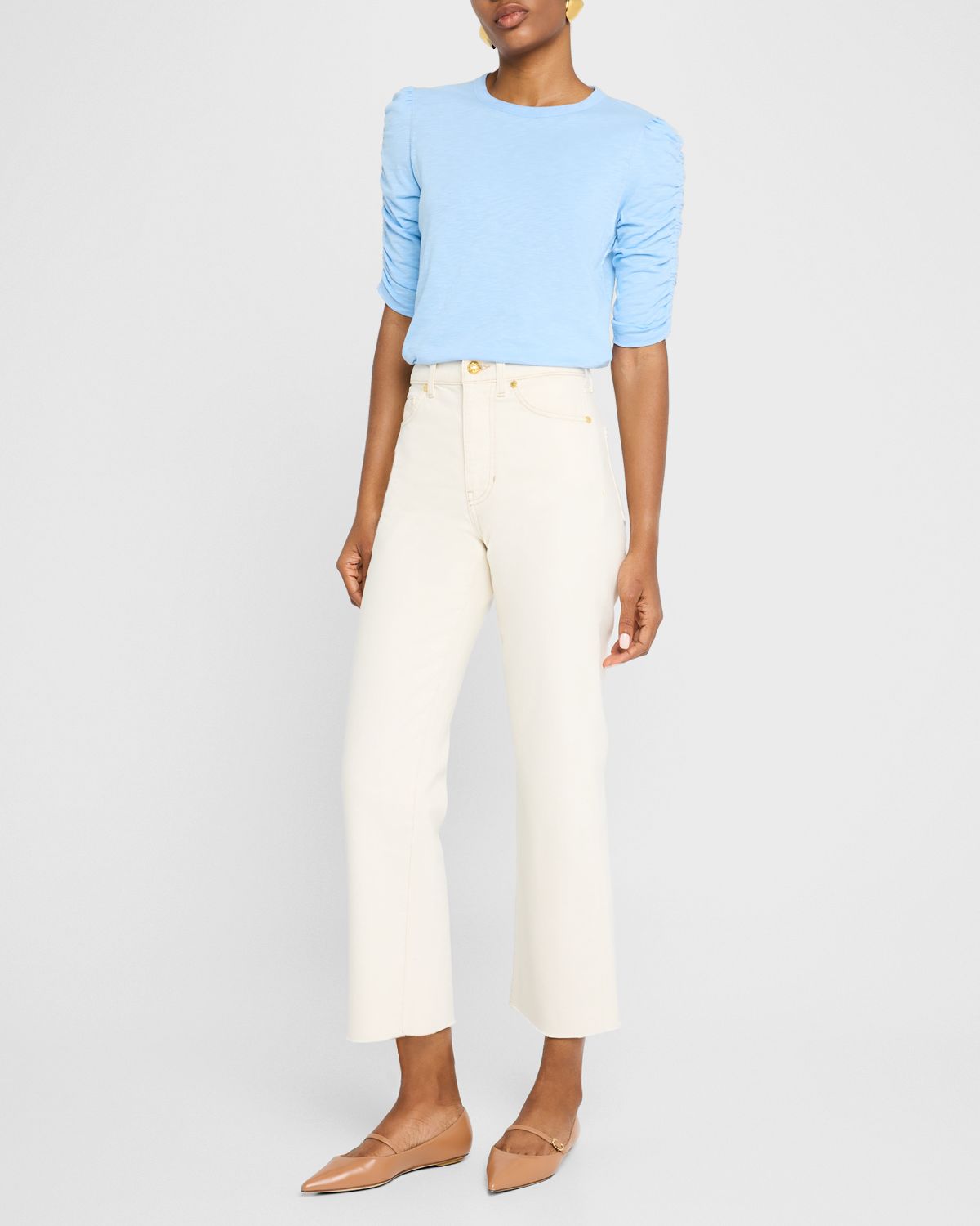 Veronica Beard Dylan High-Rise Straight Ankle Jeans