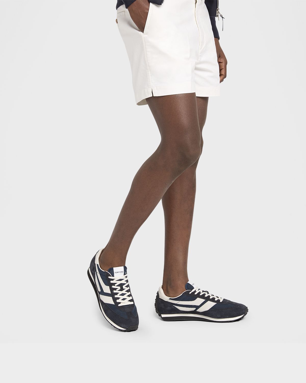 TOM FORD Men's Mick Textile T-Toe Low-Top Sneakers