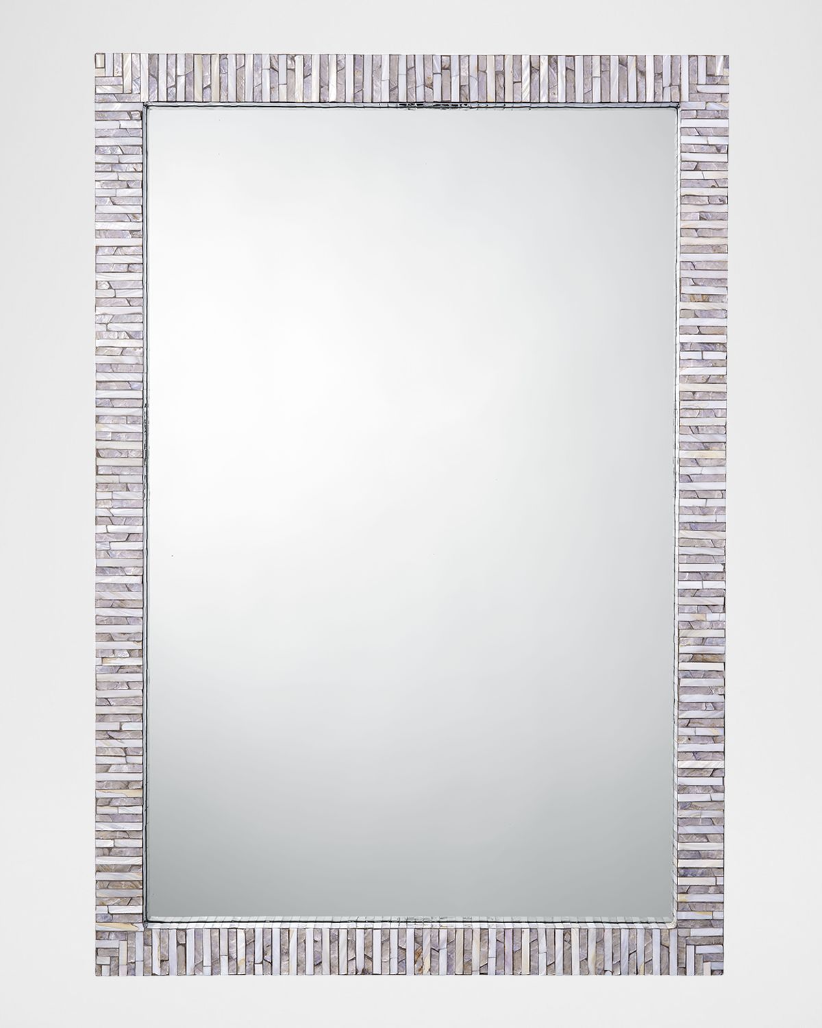 Jamie Young Marmont Mother-of-Pearl Rectangle Wall Mirror, 38" | Thumbnail 4