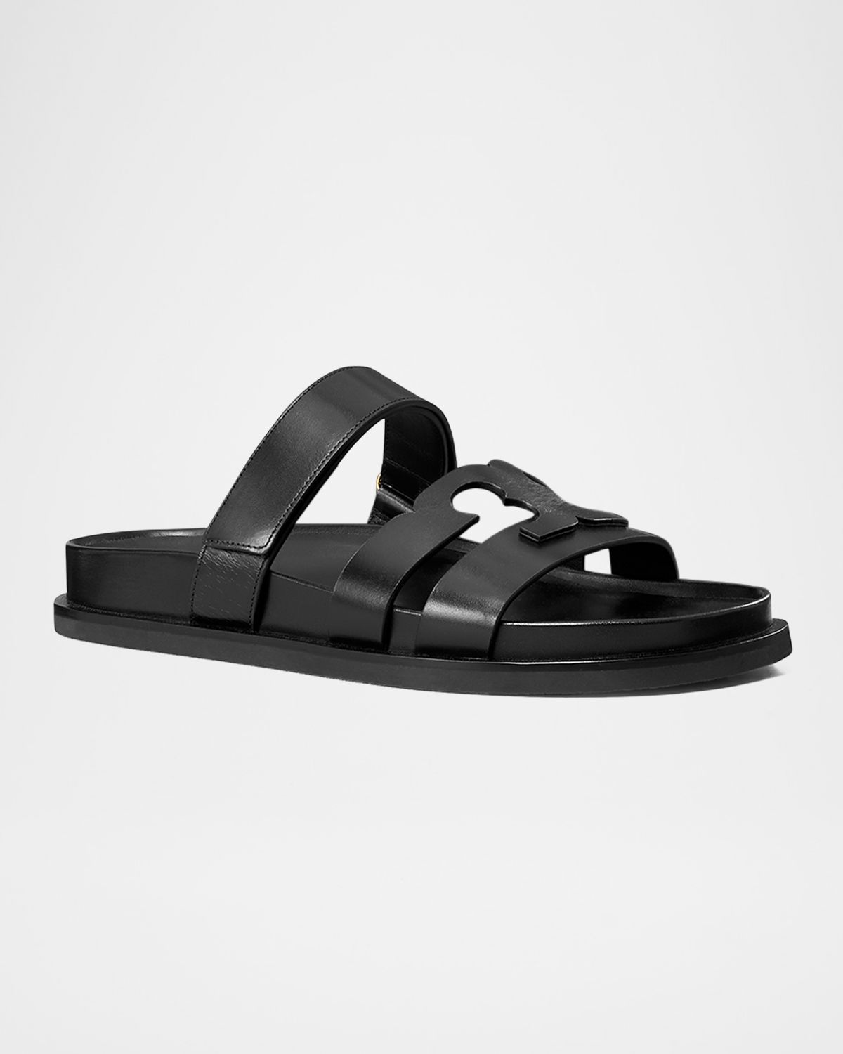 Tory Burch Ines Leather Triple-Band Sport Mule Sandals