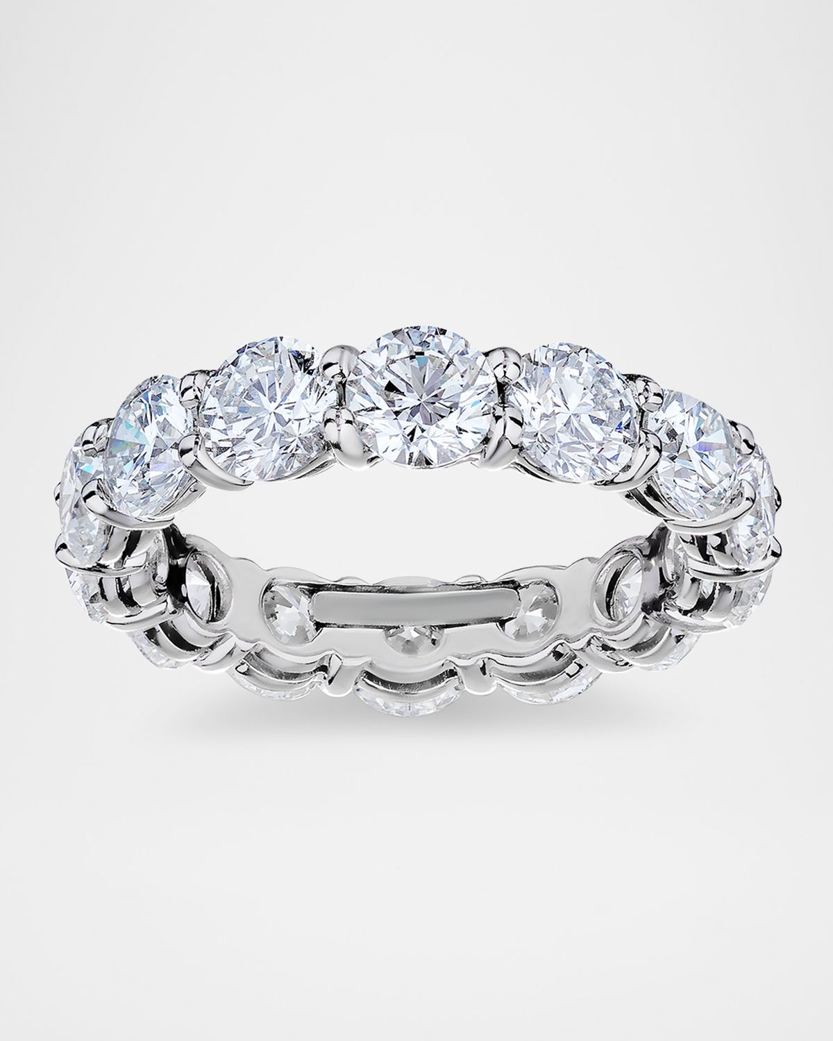 Neiman Marcus Diamonds Platinum Diamond Eternity Band, 6.02tcw, Size 6.75
