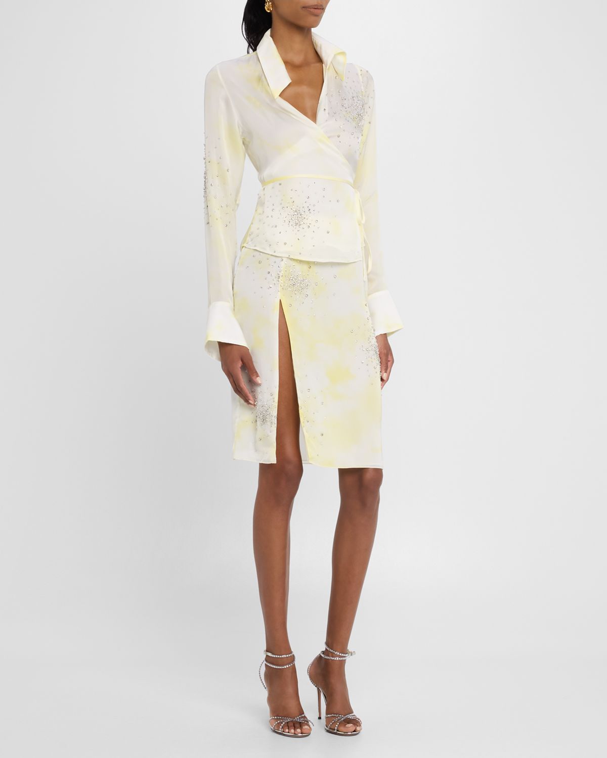 Des Phemmes Embellished Tie-Dye Skirt