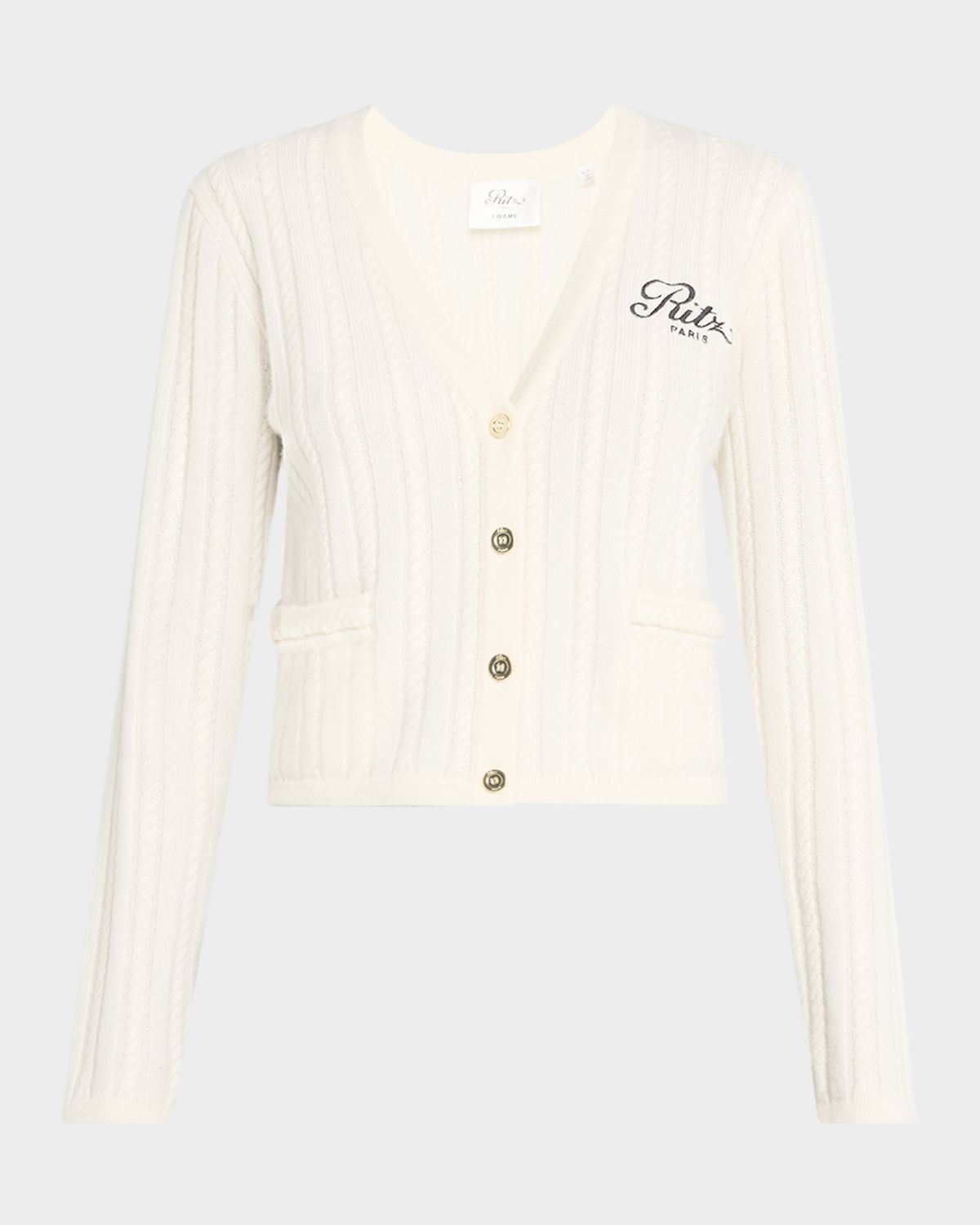 FRAME x Ritz Paris Cable Cardigan