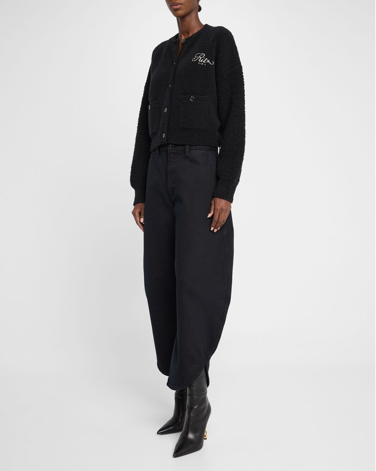 FRAME x Ritz Paris Mixed-Stitch Sweater