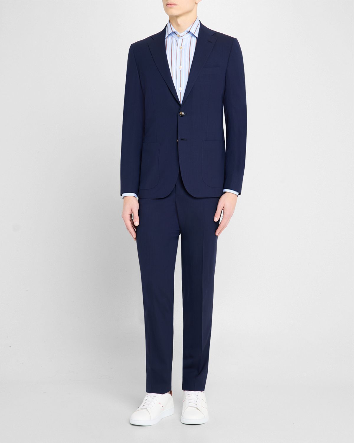 Kiton Men 's Solid Wool Blazer