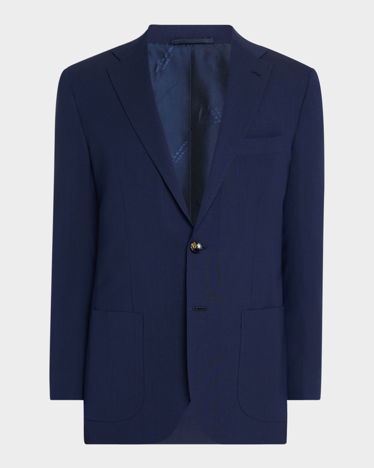 Kiton Men 's Solid Wool Blazer