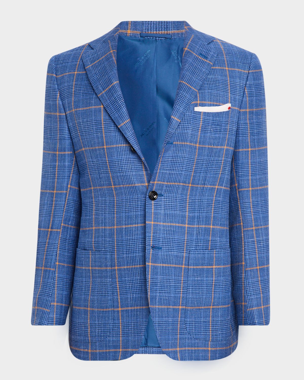 Kiton Men 's Plaid With Windowpane Sport Coat