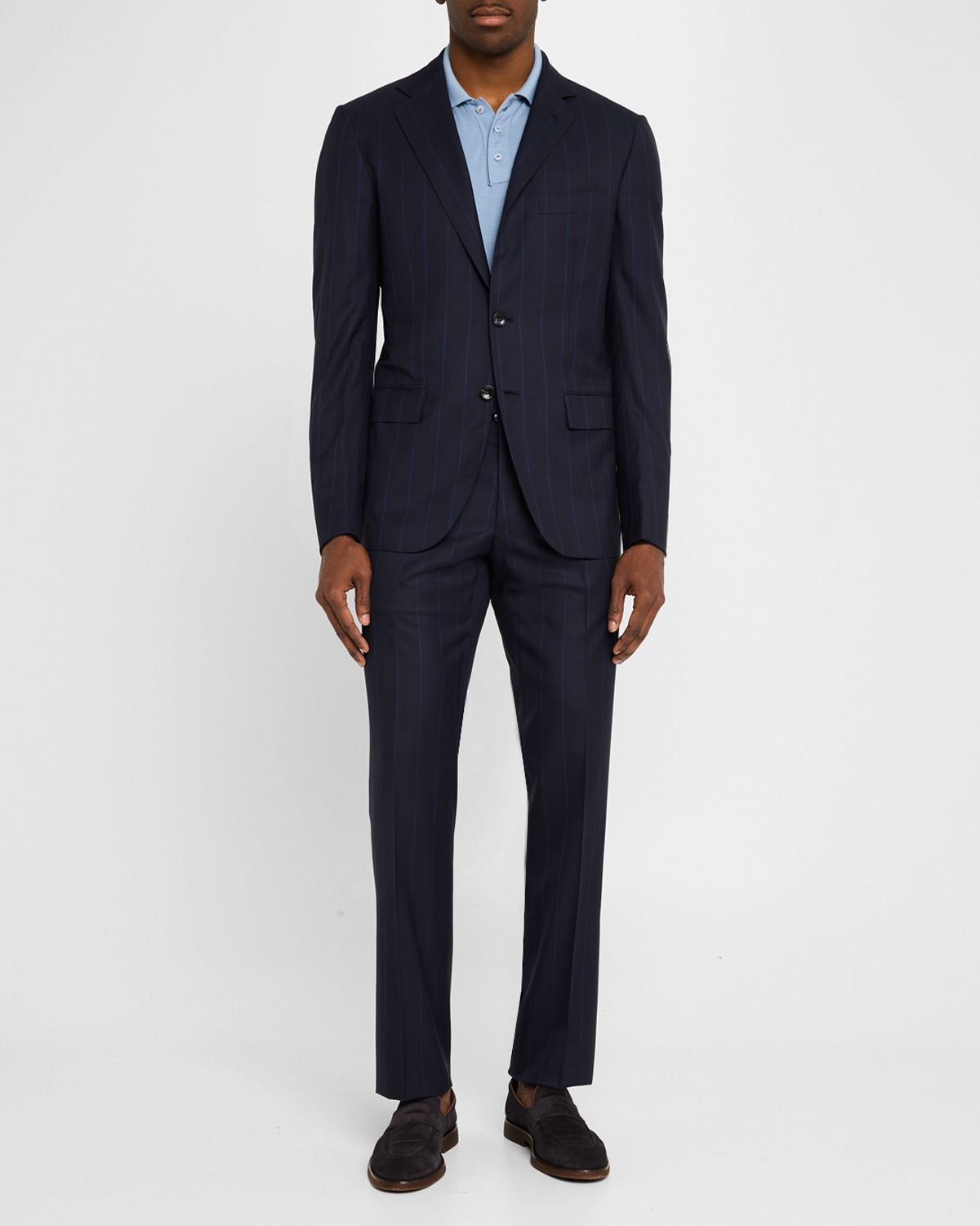 Kiton Men 's Wool Pinstripe Suit