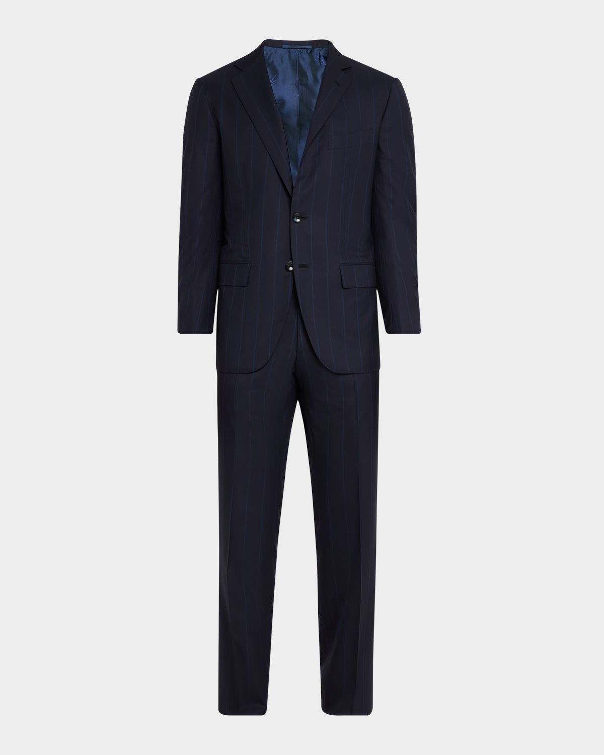 Kiton Men 's Wool Pinstripe Suit