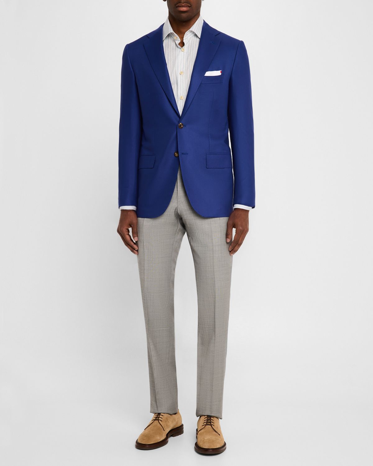 Kiton Men 's Solid Wool-Cashmere Blazer