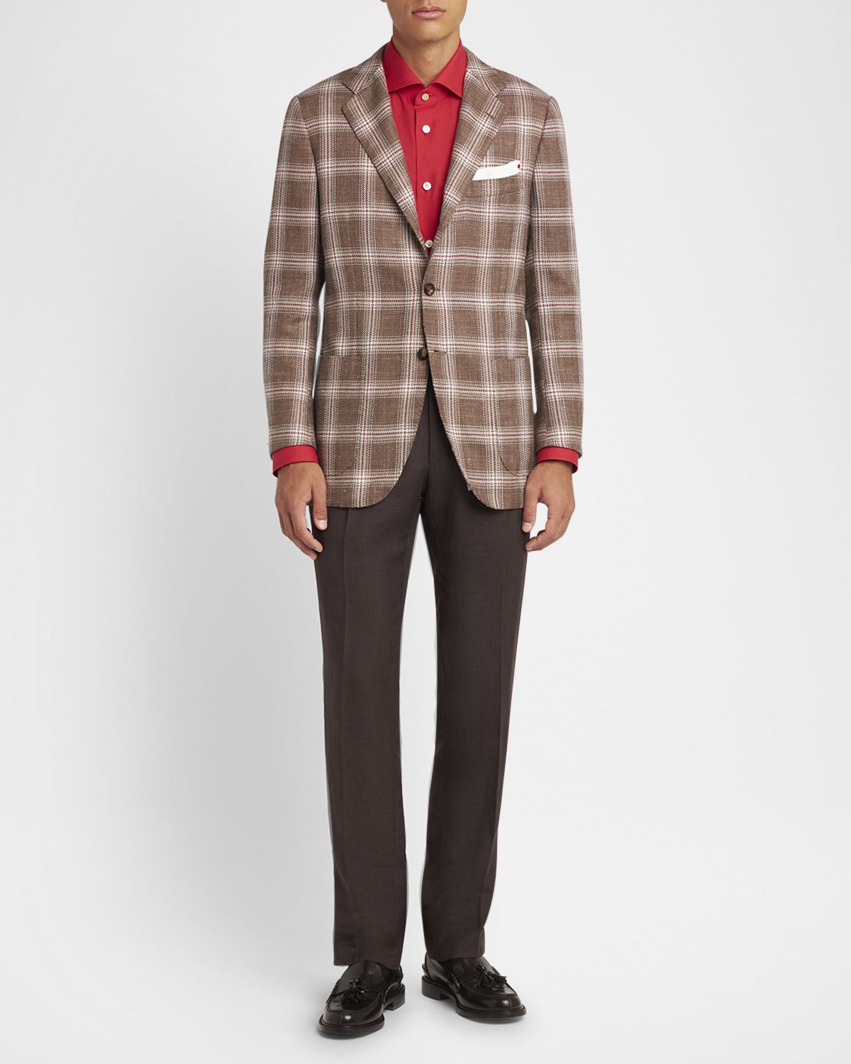 Kiton Men 's Cashmere-Blend Plaid Sport Coat