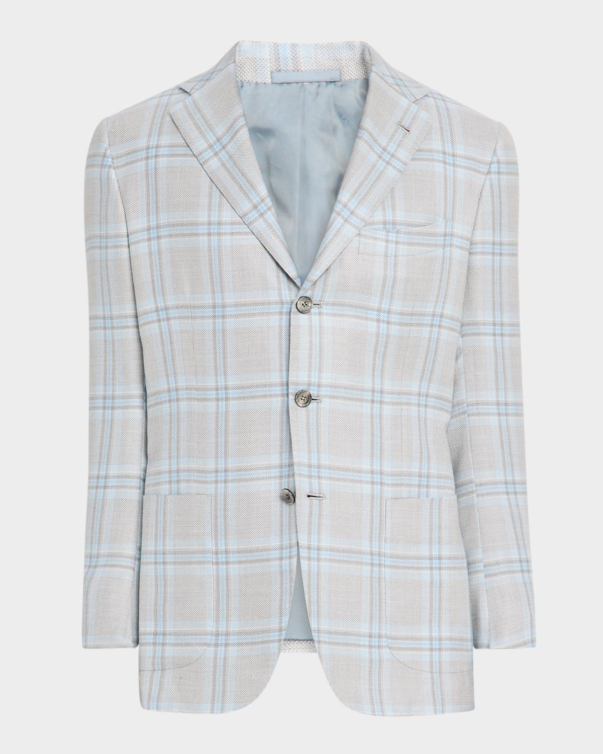 Kiton Men 's Check Sport Coat