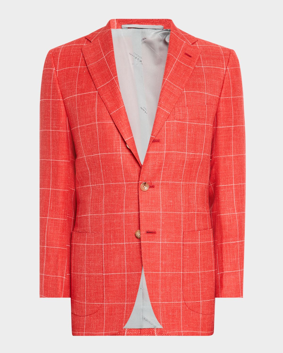 Kiton Men 's Cashmere-Blend Windowpane Sport Coat
