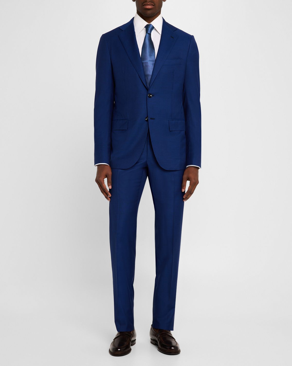 Kiton Men 's Narrow Stripe Wool Suit