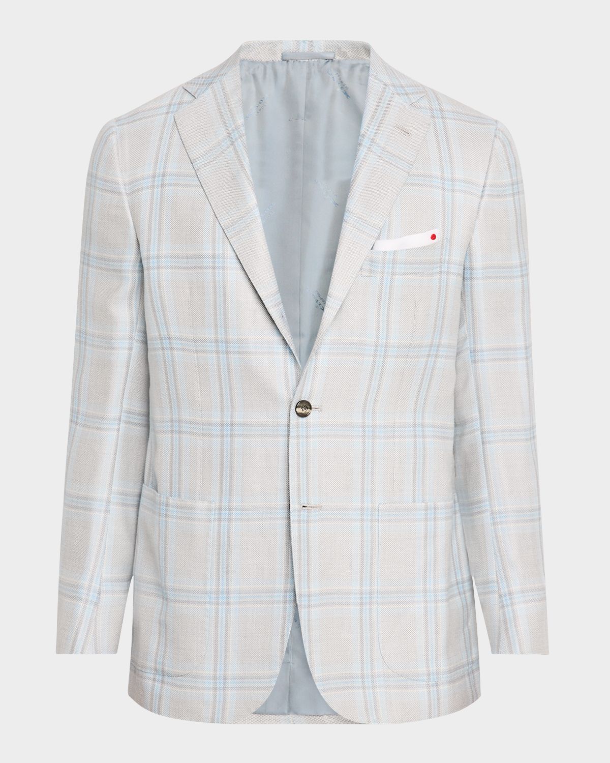 Kiton Men 's Micro-Plaid Sport Coat