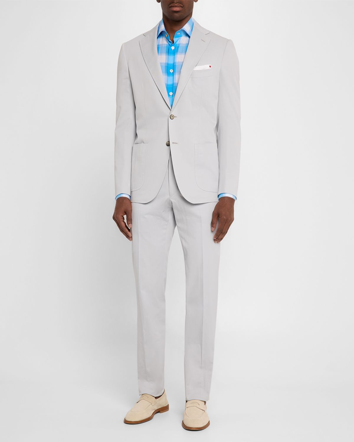 Kiton Men 's Cotton-Cashmere Twill Trousers