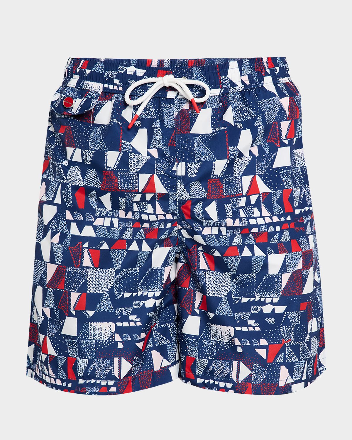 Kiton Men 's Geometric-Print wim Trunks