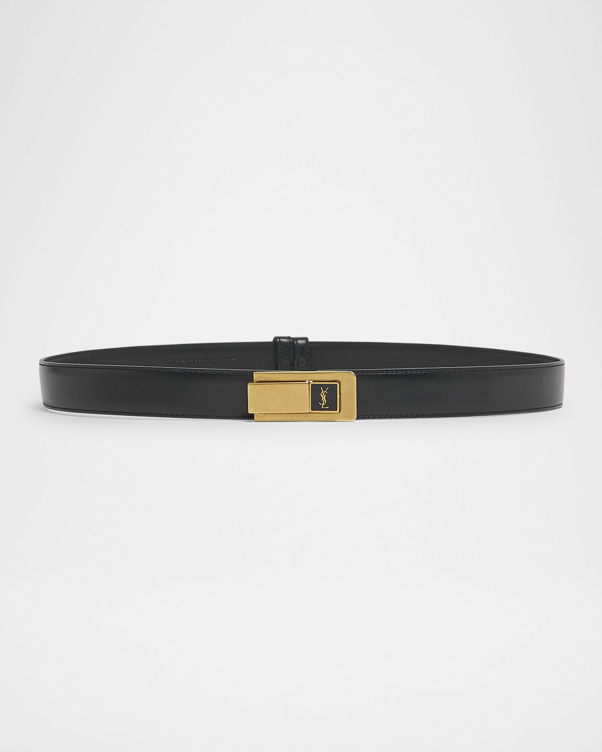 Saint Laurent YSL Skinny Leather Belt | Thumbnail 3