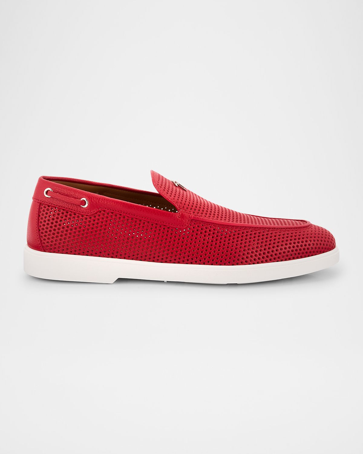 Giuseppe Zanotti Men 's Berth 10 Perforated Leather Loafers