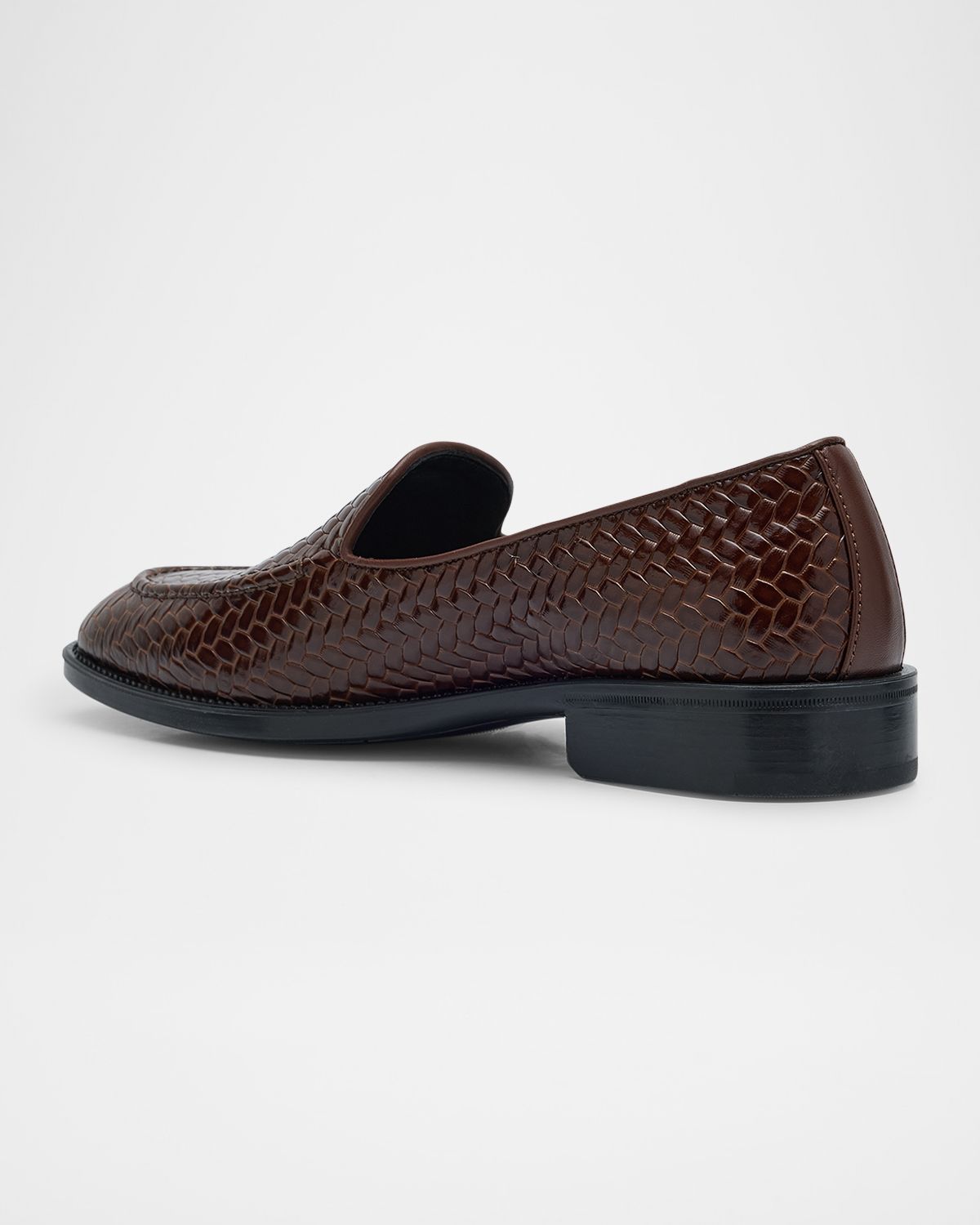 Giuseppe Zanotti Men 's Sorrento 15 Woven Leather Loafers