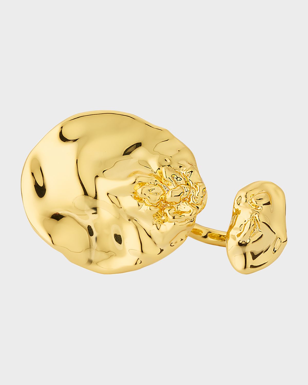 Alexis Bittar Brut Golden Double Disc Ring, Size 8