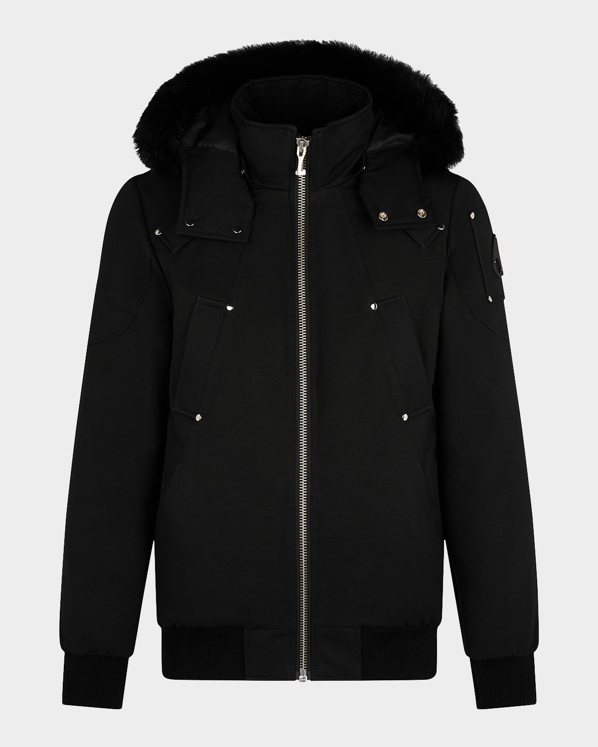 Moose Knuckles Men 's Shearling Ballistic Bomber Jacket