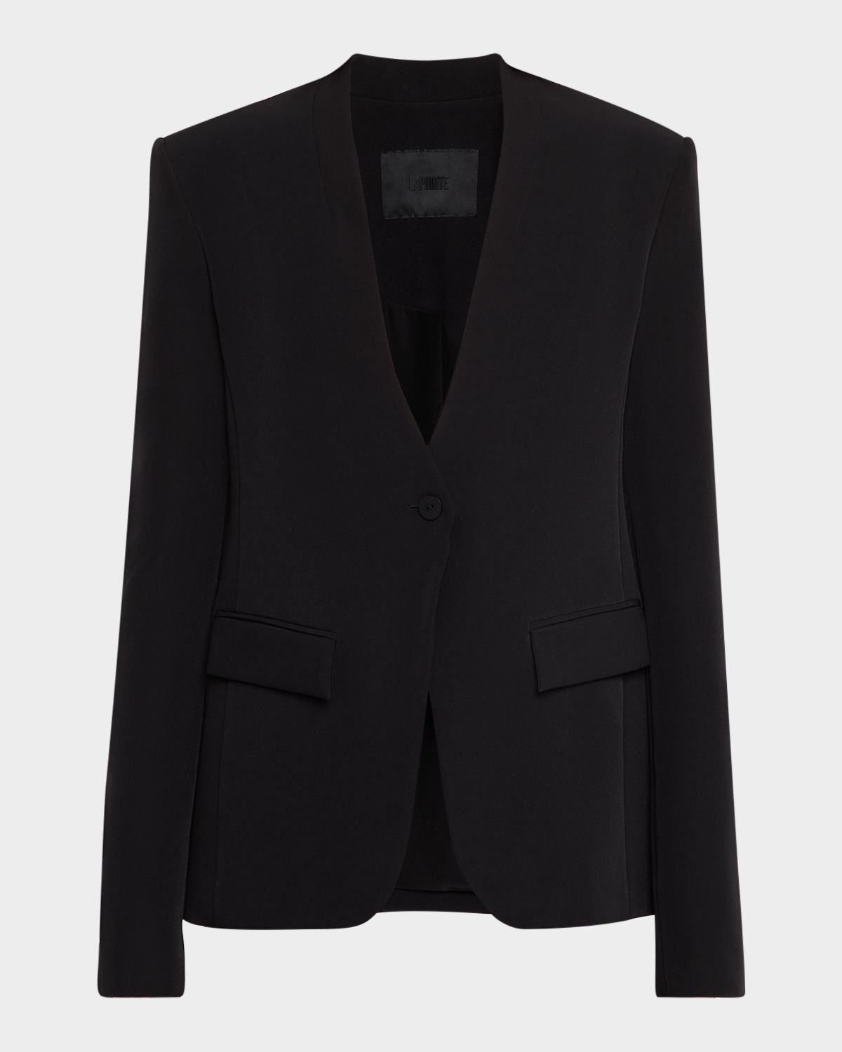 LAPOINTE Matte Crepe Single-Breasted Blazer