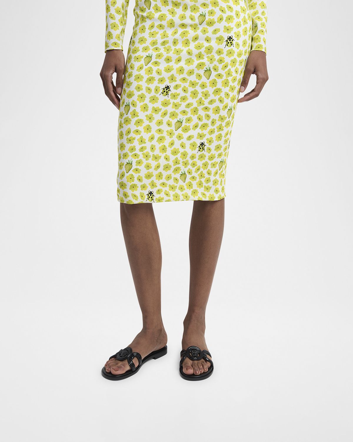 Versace Medusa Leather Flat Slide Sandals