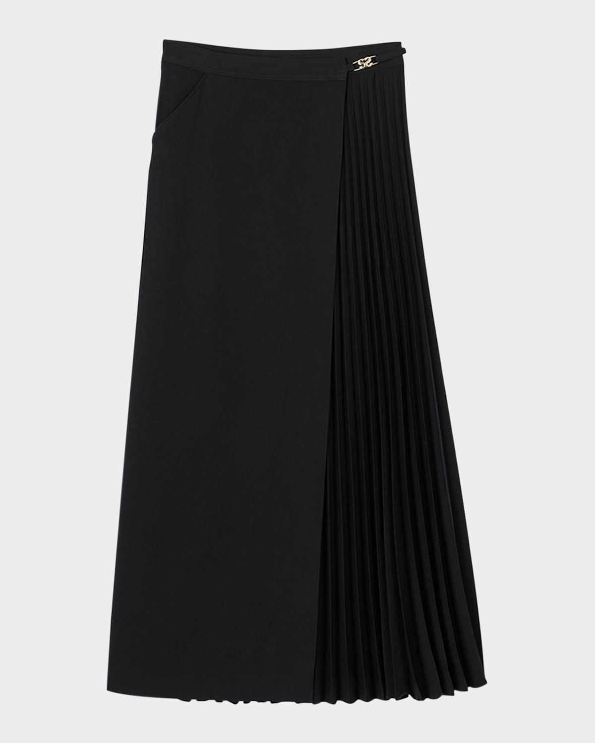 Sandro Souvenir Pleated Midi Skirt