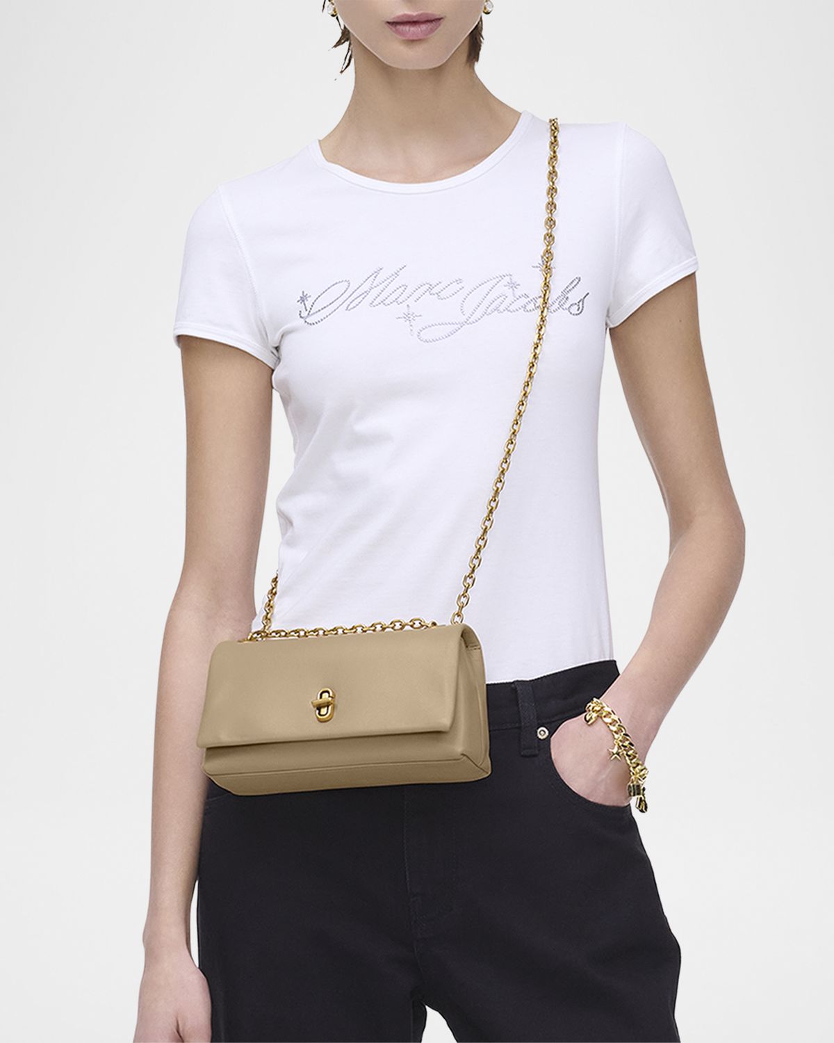 Marc Jacobs The Dual Chain Leather Mini Shoulder Bag