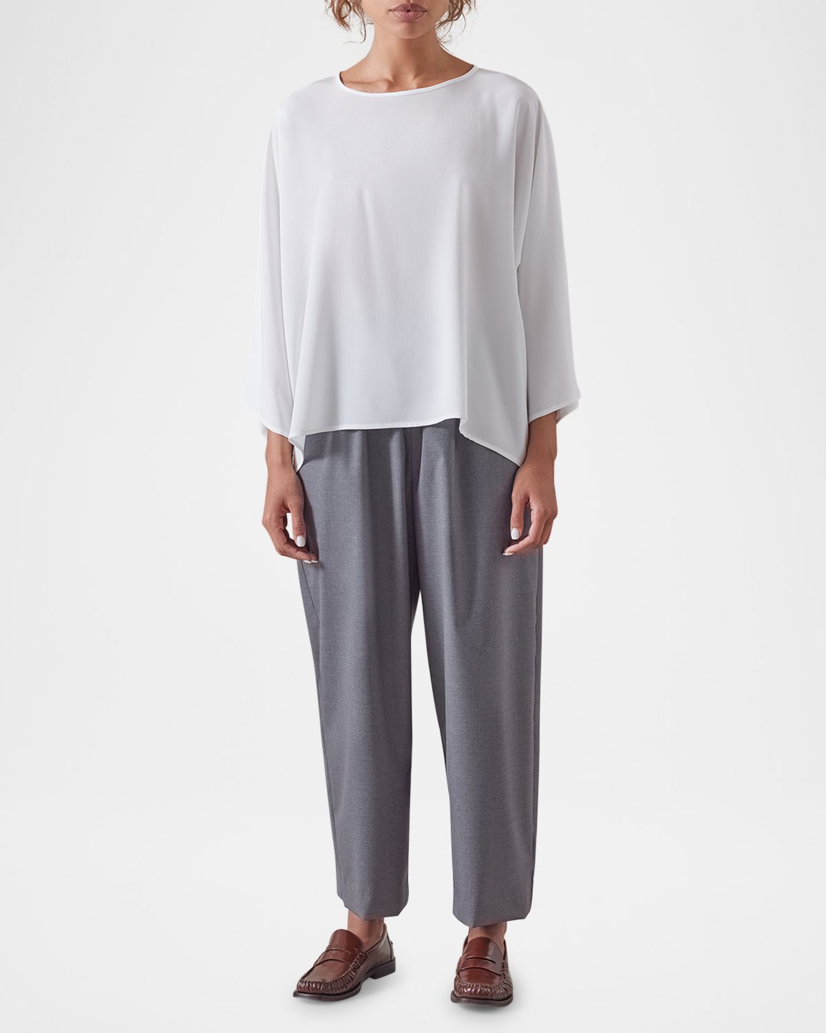 Eskandar Boat Neck Top (Mid Length)