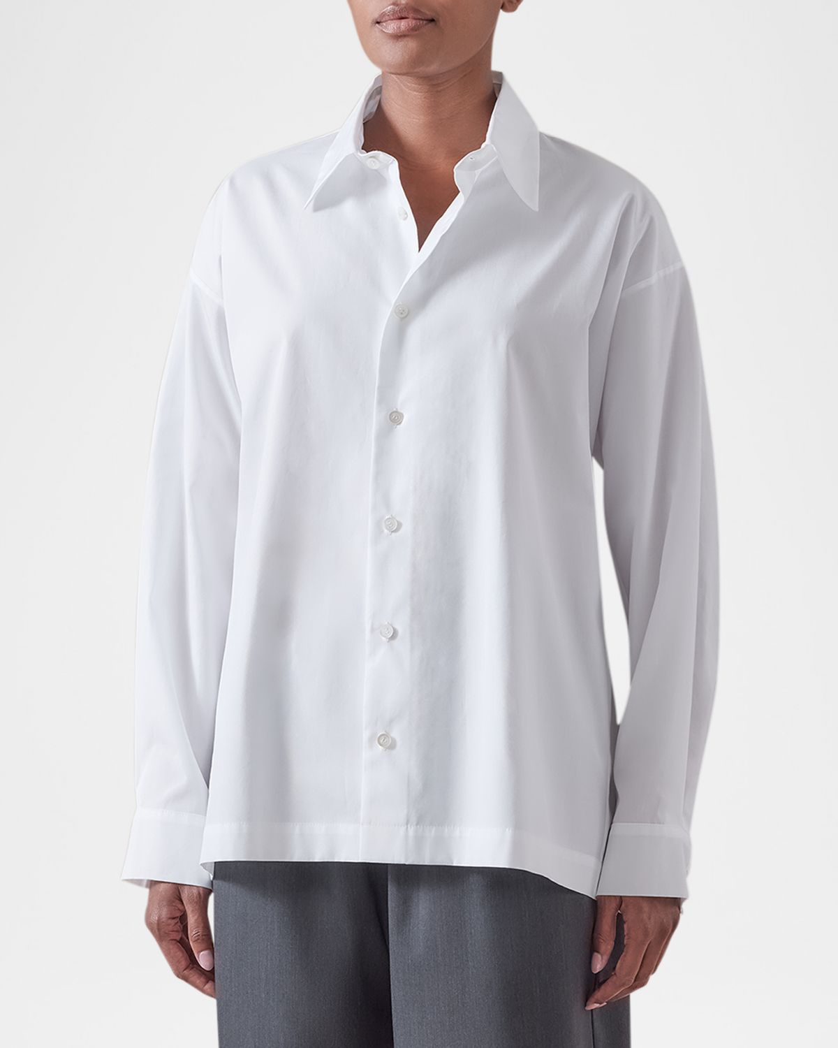 Eskandar Slim Shirt with Collar (Regular Length)