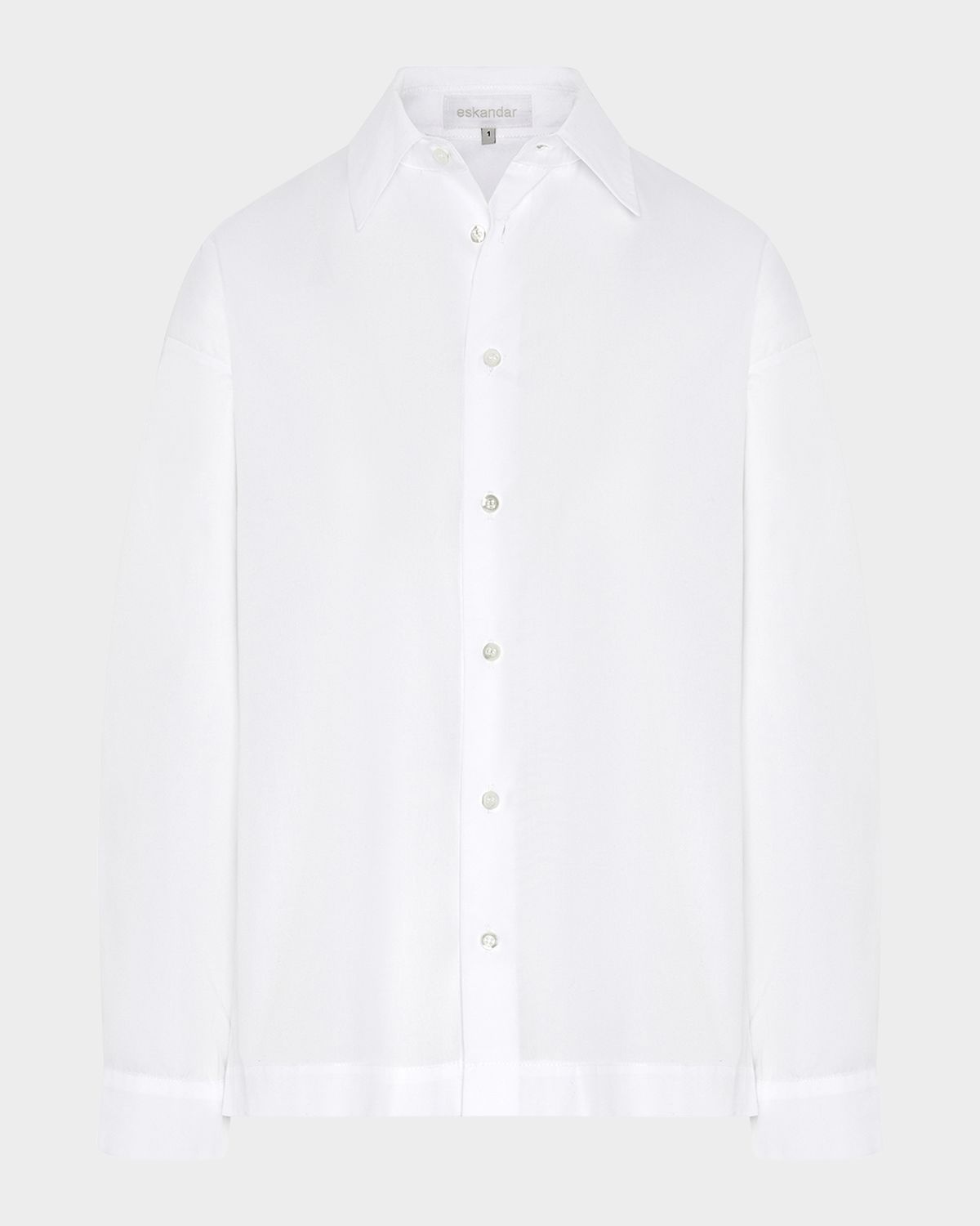 Eskandar Slim Shirt with Collar (Regular Length) | Thumbnail 5 Eskandar Slim Shirt with Collar (Regular Length) | Thumbnail 5