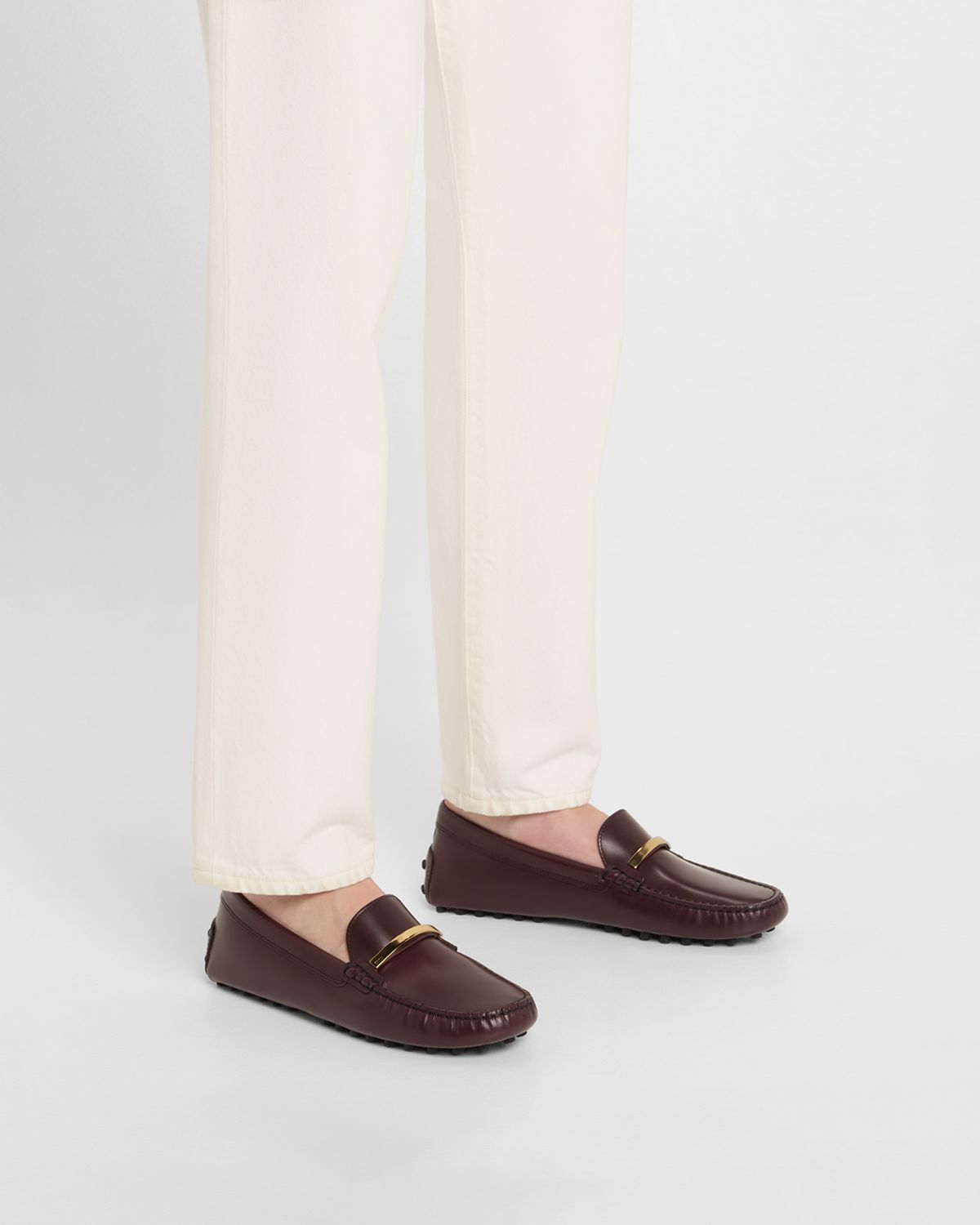 Tod 's Gommino Leather Bar Driver Loafers