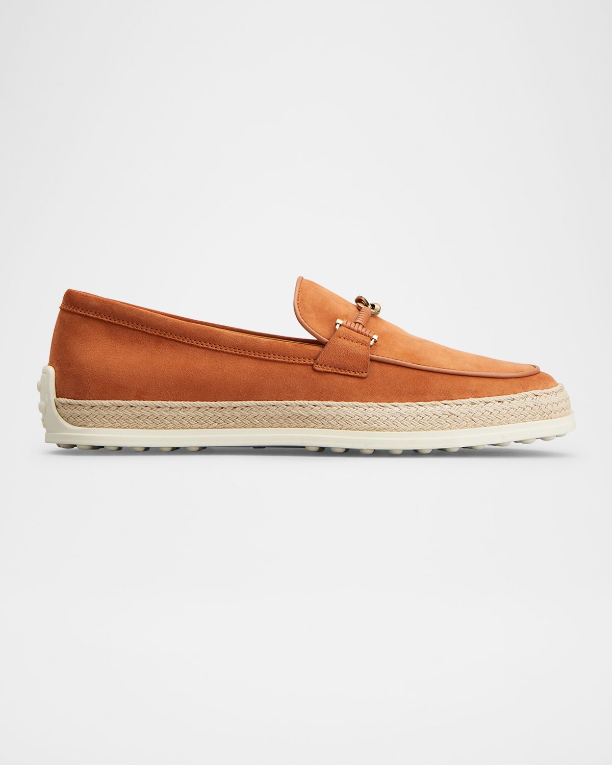 Tod 's Suede and Raffia Slipper Loafers