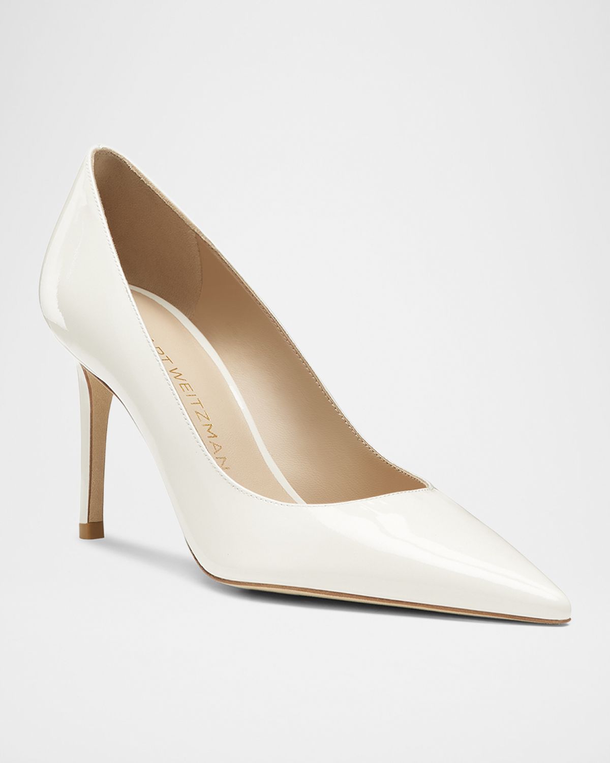 Stuart Weitzman 85mm Stuart Power Patent Leather Pumps