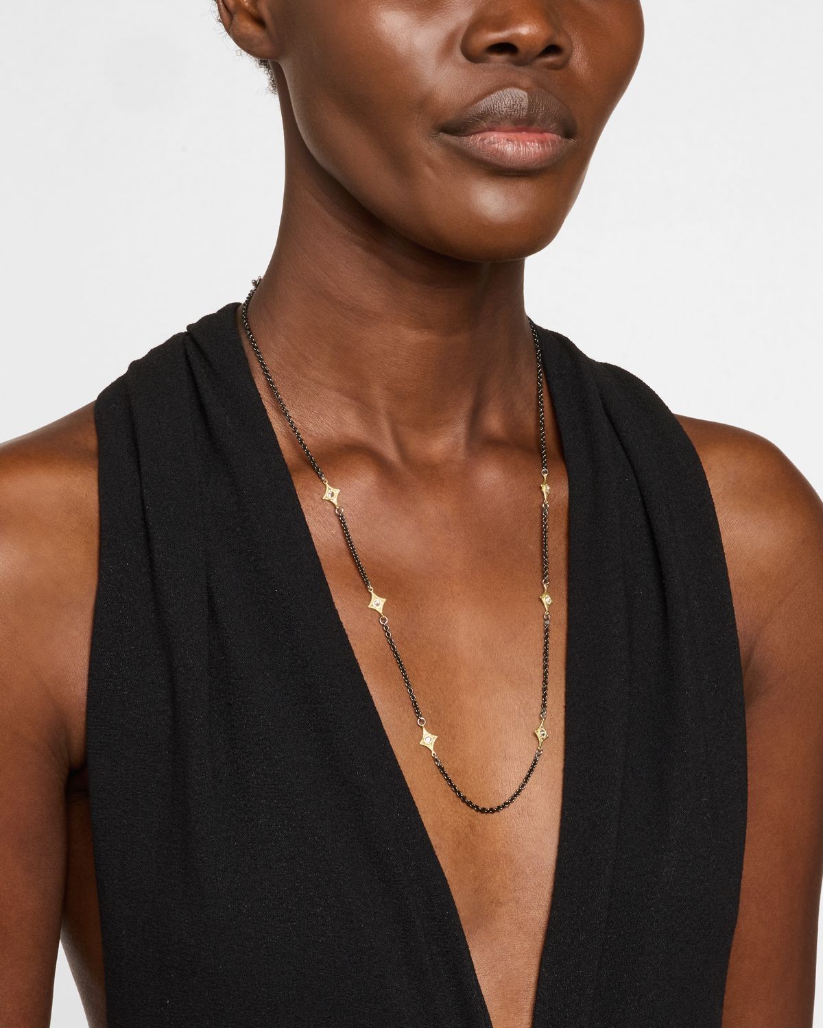 Armenta Silver and 18k Yellow Gold Alternating Crivelli Chain Necklace