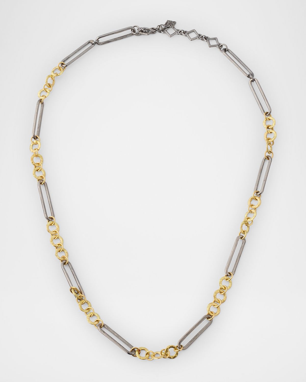 Armenta Silver and 18K Yellow Gold Paperclip Link Necklace