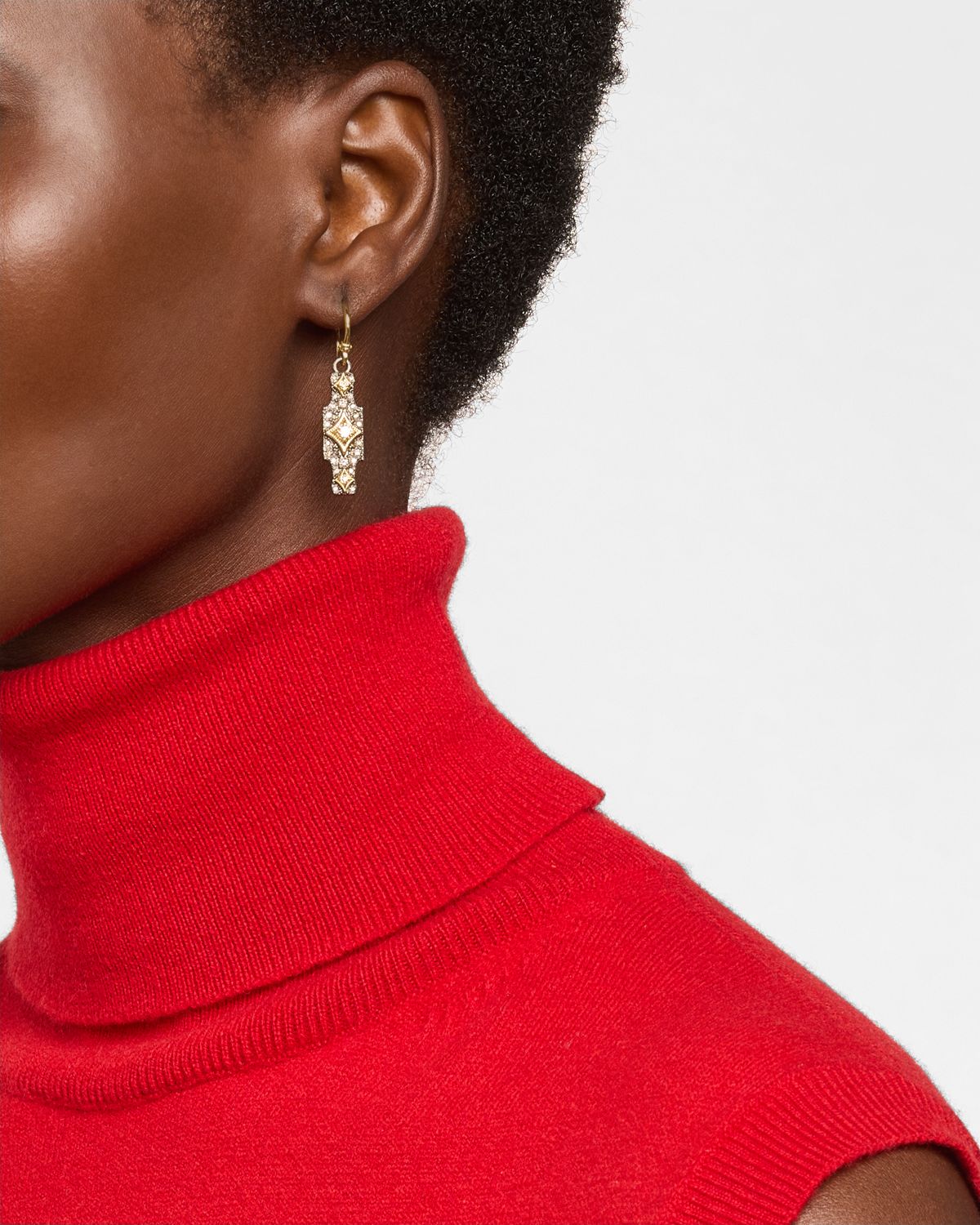 Armenta 18K Yellow Gold and Antiqued Silver Pave Diamond Crivelli Drop Earrings