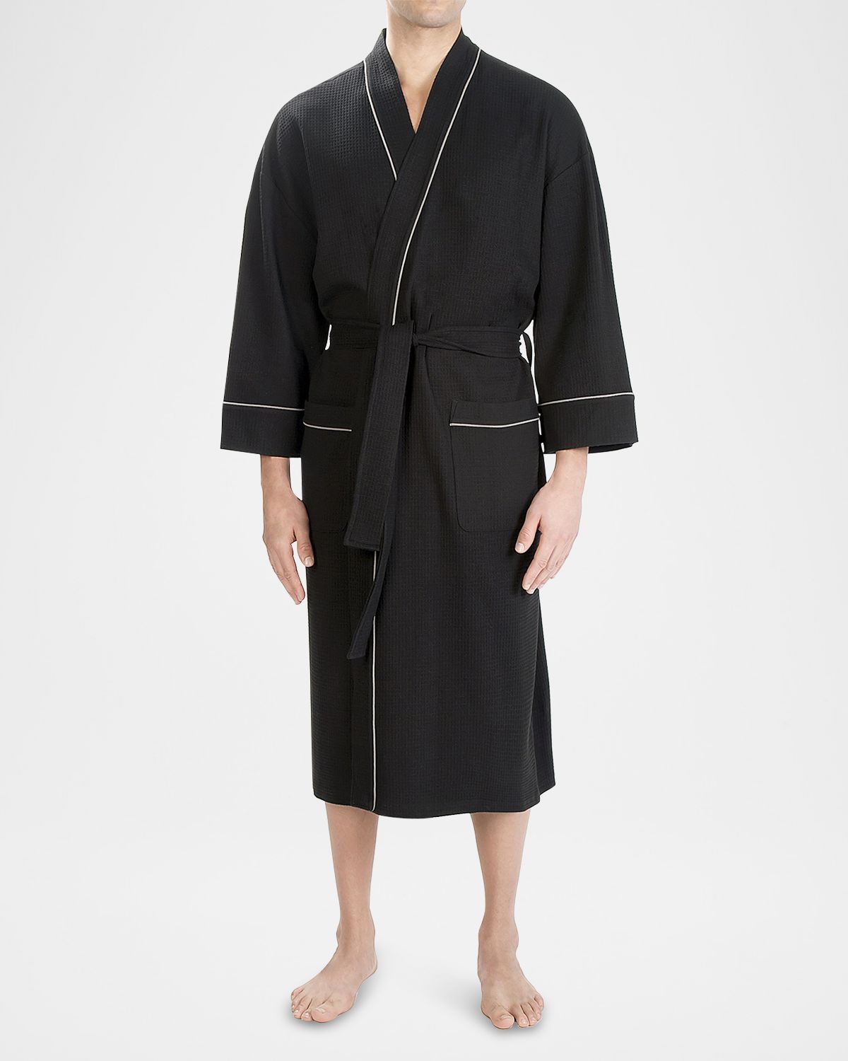 Majestic International Men 's Waffle Knit Kimono Robe | Thumbnail 3 Majestic International Men 's Waffle Knit Kimono Robe | Thumbnail 3