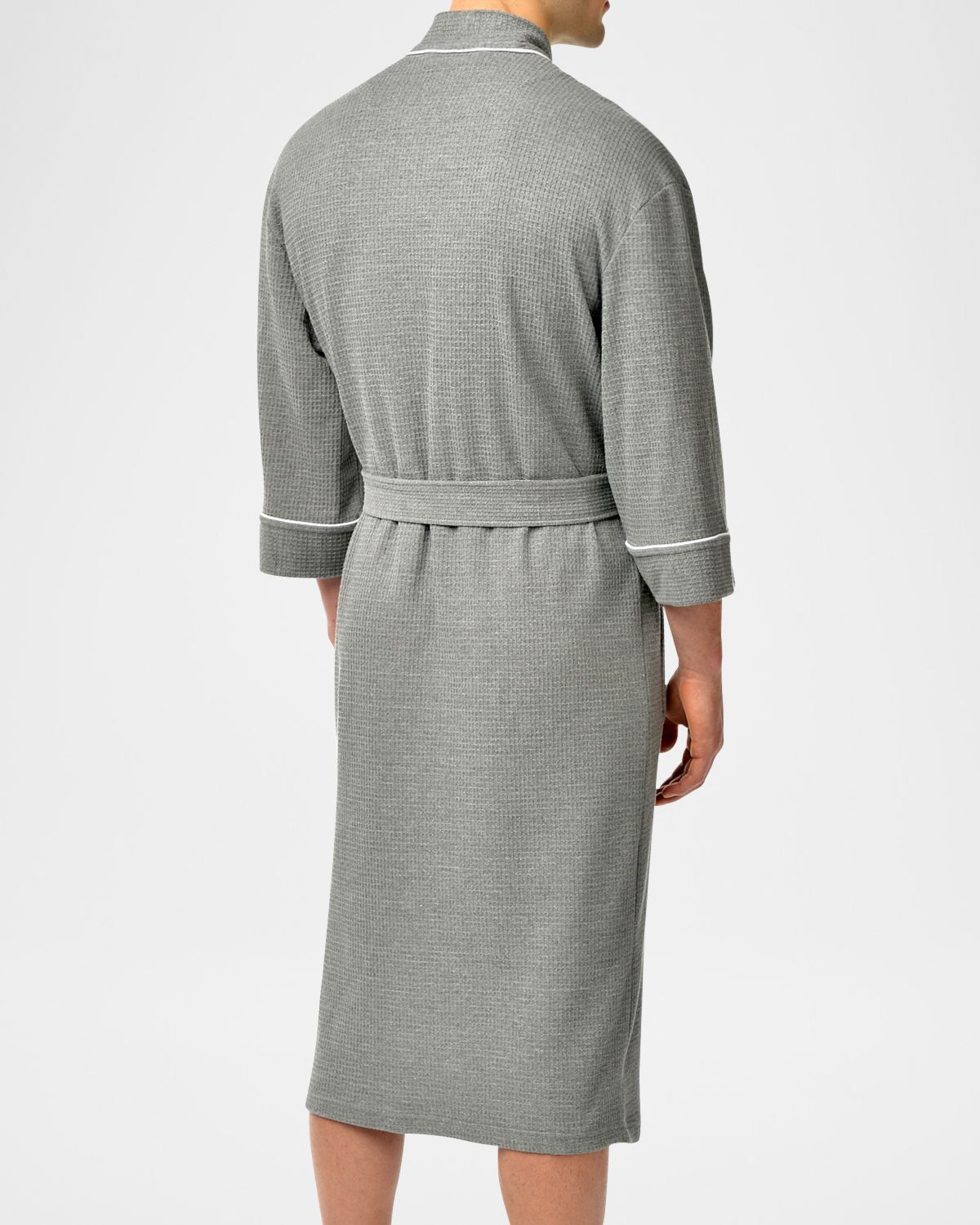 Majestic International Men 's Waffle Knit Kimono Robe