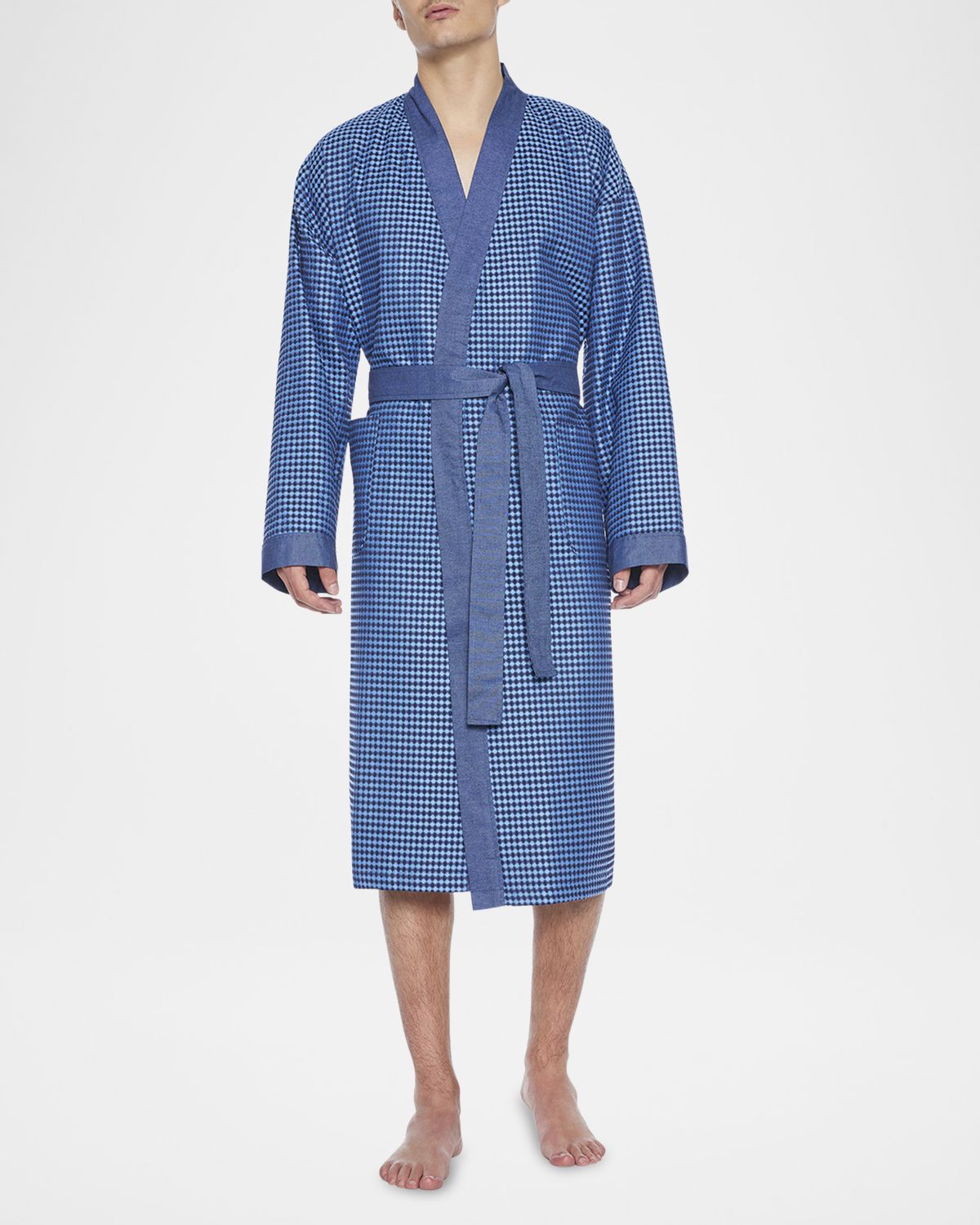 Majestic International Men 's La Paz Woven Waffle Knit Robe