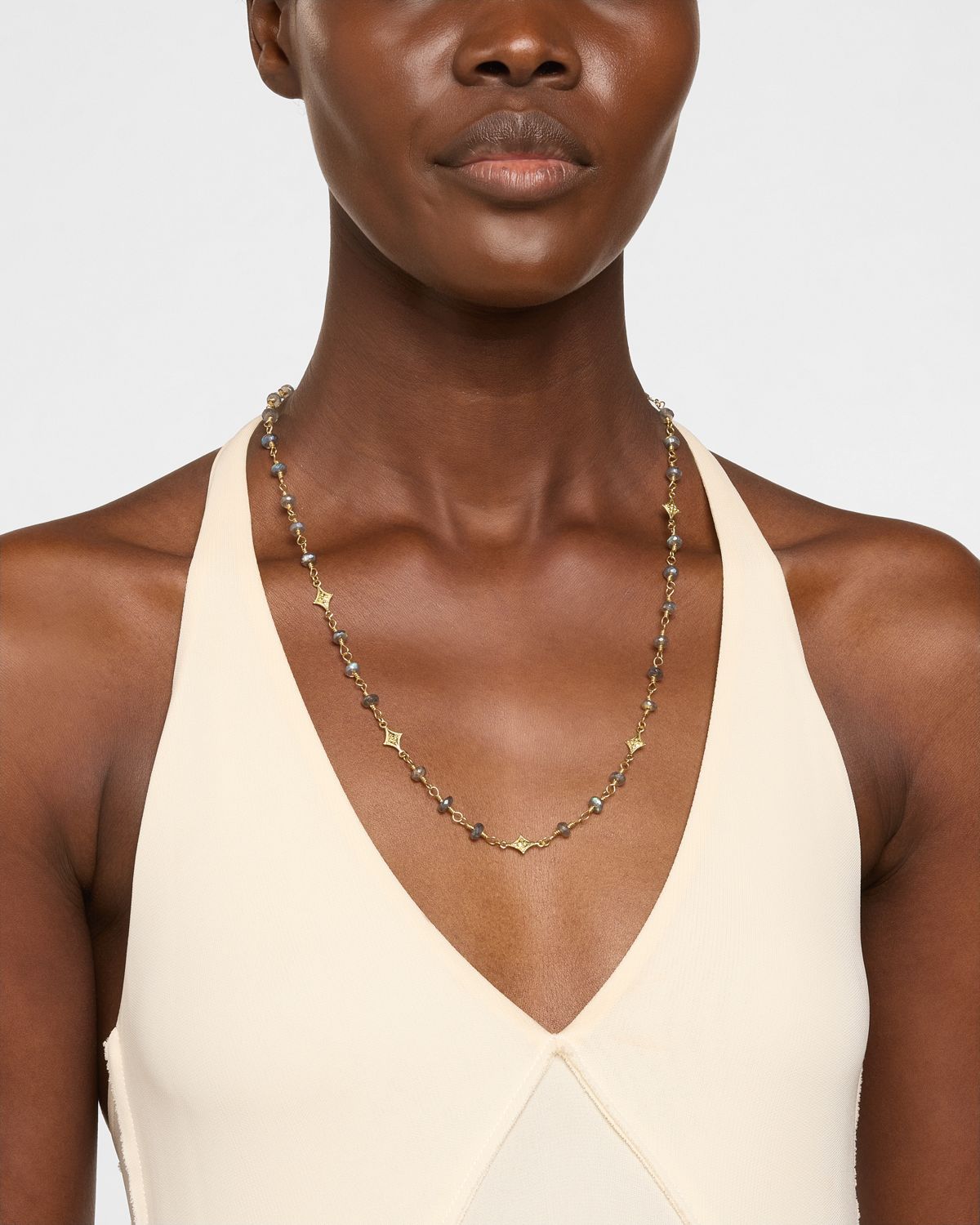 Armenta 18K Yellow Gold Mini Labradorite Bead Necklace