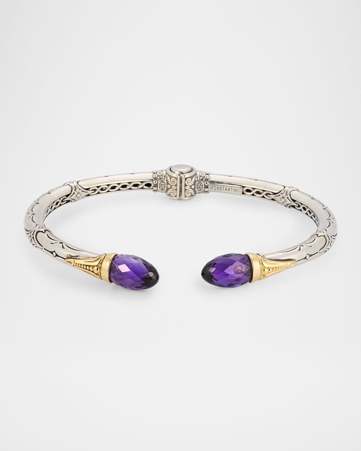 Konstantino Anthos Dagger Dark Amethyst Quartz Hinge Bracelet