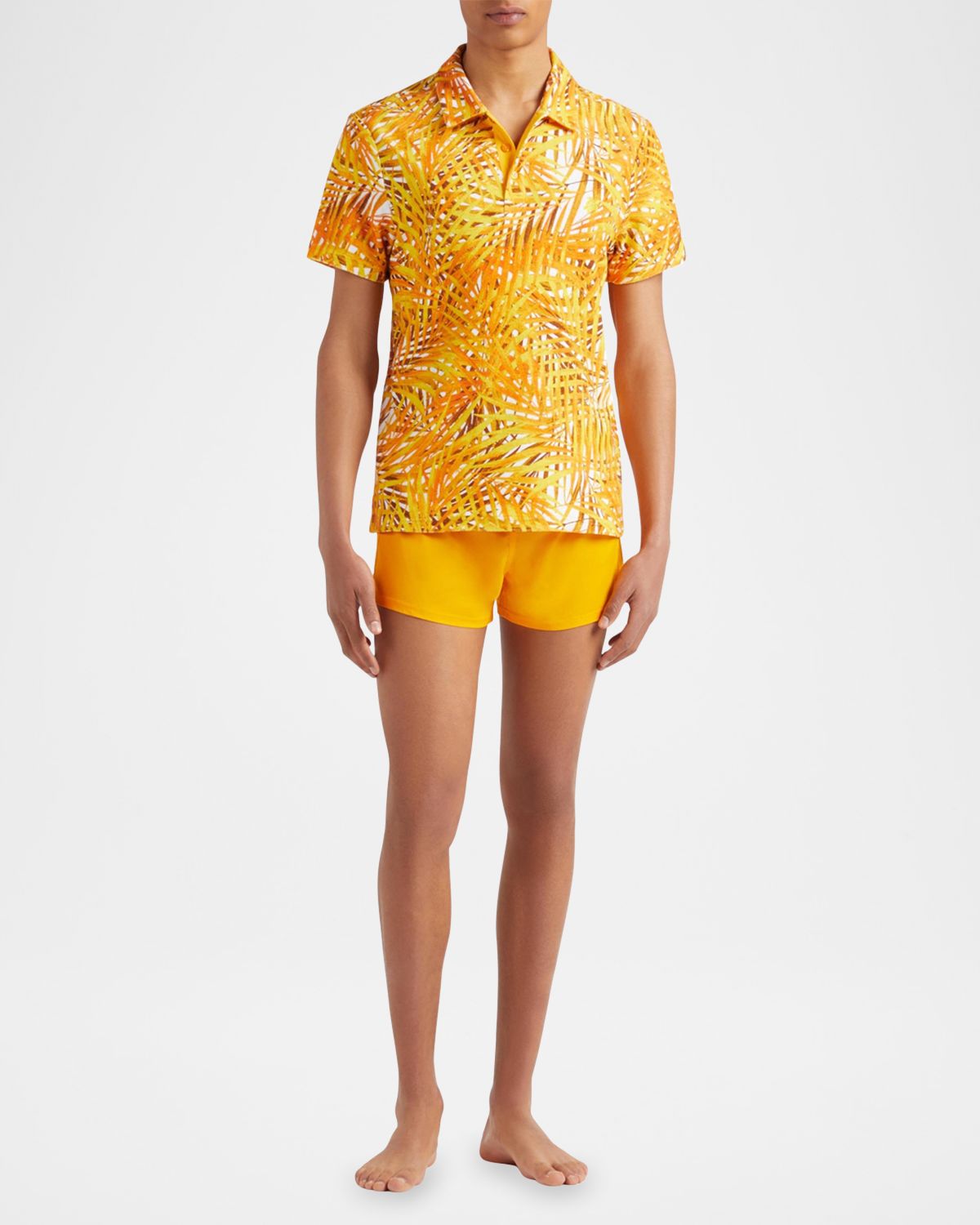 Vilebrequin Men 's Palm Leaves Camp Shirt