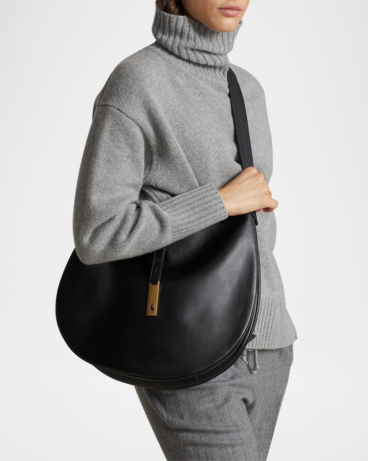 Polo Ralph Lauren Polo ID Large Calfskin Shoulder Bag